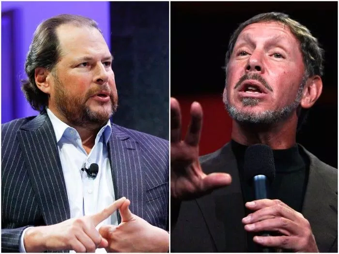 Marc Benioff và Larry Ellison (Ảnh: Internet). Marc Benioff và Larry Ellison (Ảnh: Internet).