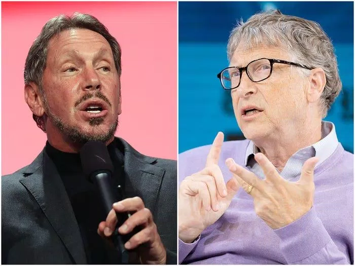 Larry Ellison và Bill Gates (Ảnh: Internet).
