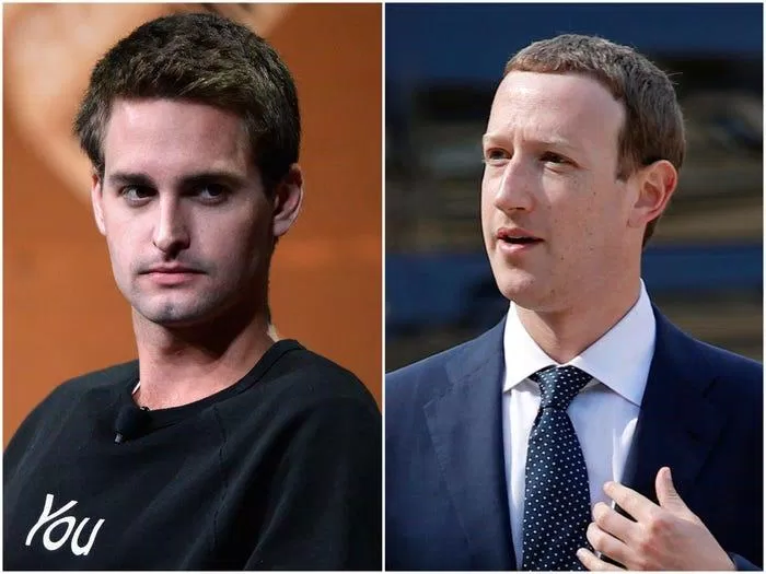 Evan Spiegel và Mark Zuckerberg (Ảnh: Internet). Evan Spiegel và Mark Zuckerberg (Ảnh: Internet).