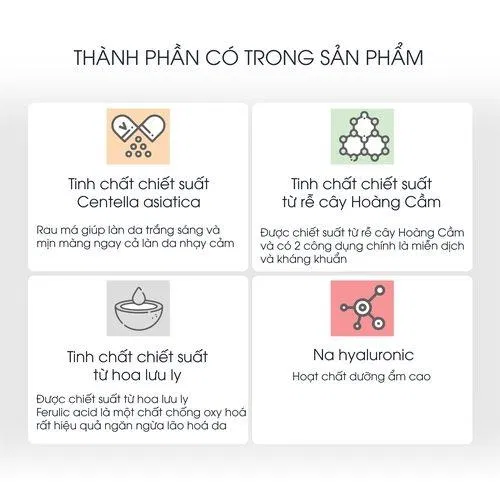 Thành phần chính của kem dưỡng Goodndoc Centella Repair Cream (ảnh: internet) Thành phần chính của kem dưỡng Goodndoc Centella Repair Cream (ảnh: internet)
