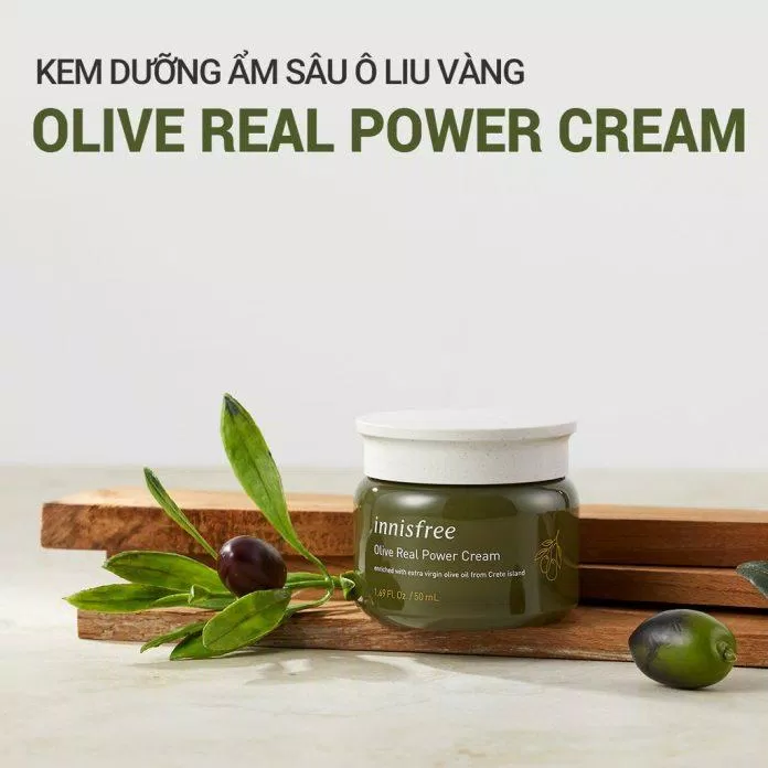 Kem dưỡng ẩm sâu ô liu vàng innisfree Olive Real Power Cream (Nguồn: Internet)