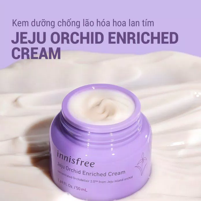 Kem dưỡng ẩm chống lão hóa hoa lan tím innisfree Jeju Orchid Enriched Cream (Nguồn: Internet)