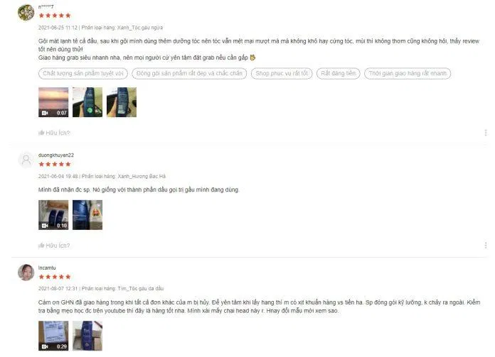 Bình luận đánh giá của khách hàng trên Shopee. (Nguồn: Shopee)