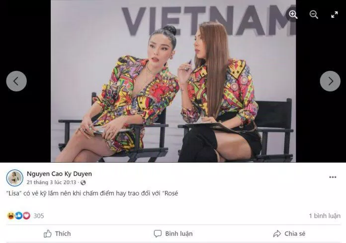 "Lisa" Minh Triệu và "Rosé" Kỳ Duyên trao đổi công việc (Nguồn: BlogAnChoi)