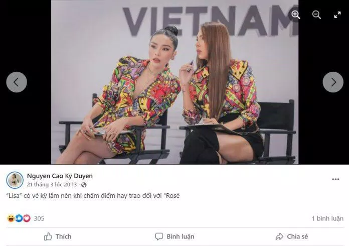 "Lisa" Minh Triệu và "Rosé" Kỳ Duyên trao đổi công việc (Nguồn: BlogAnChoi) "Lisa" Minh Triệu và "Rosé" Kỳ Duyên trao đổi công việc (Nguồn: BlogAnChoi)