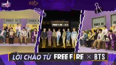 Lời chào từ Free Fire x BTS (Nguồn: Internet) Lời chào từ Free Fire x BTS (Nguồn: Internet)