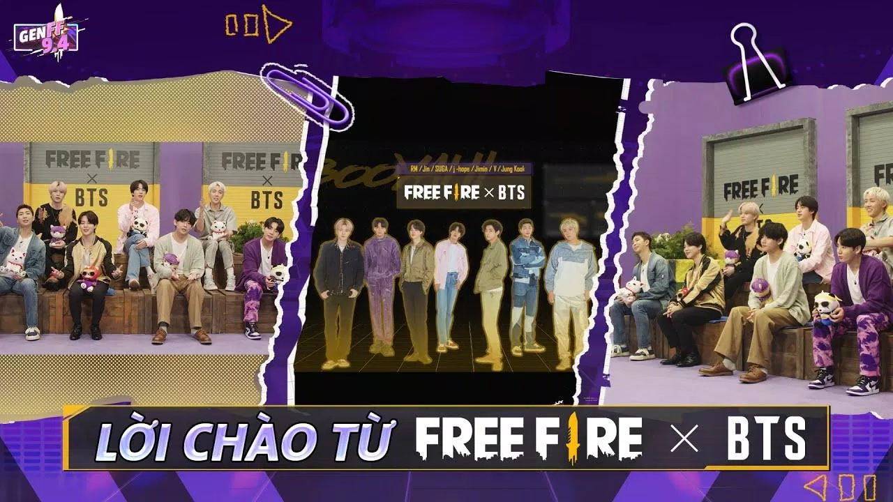 Lời chào từ Free Fire x BTS (Nguồn: Internet)