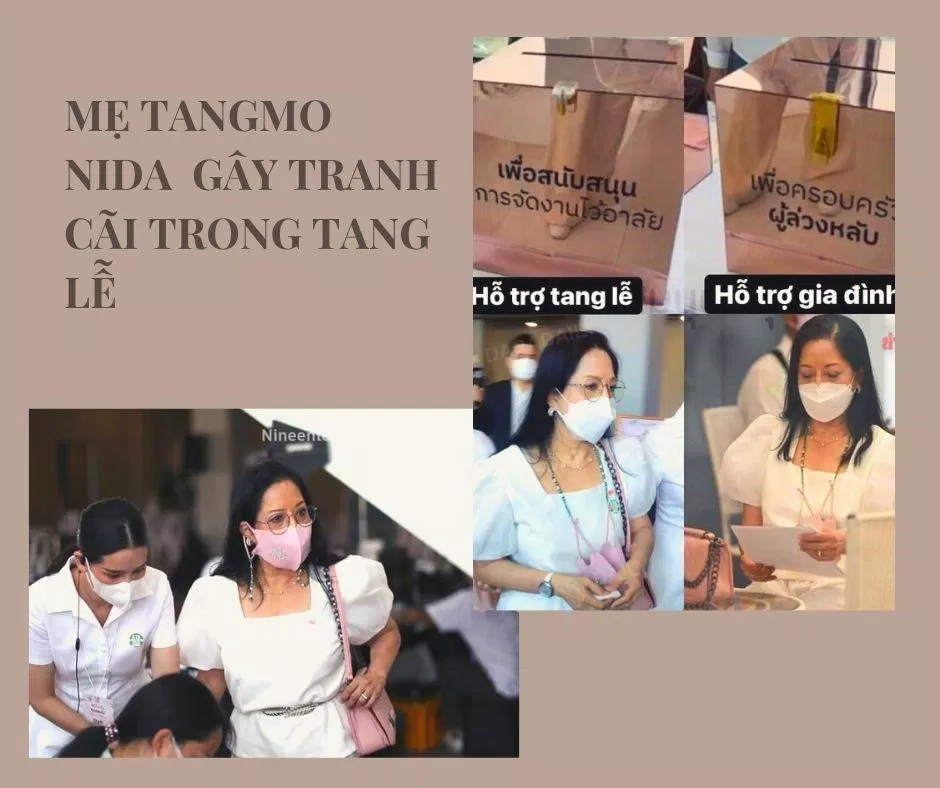 Mẹ Tangmo Nida gây tranh cãi trong tang lễ con gái (Nguồn: Internet)