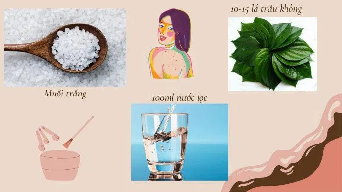 Trị mụn đầu đen ở lưng bằng lá trầu không và muối trắng (Ảnh: BlogAnchoi)