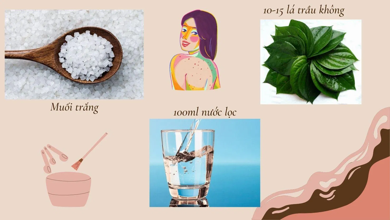 Trị mụn đầu đen ở lưng bằng lá trầu không và muối trắng (Ảnh: BlogAnchoi)