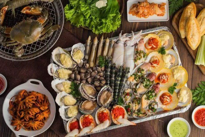 Hải sản đa dạng, chất lượng tại nhà hàng hải sản Yeebo (ảnh: internet)