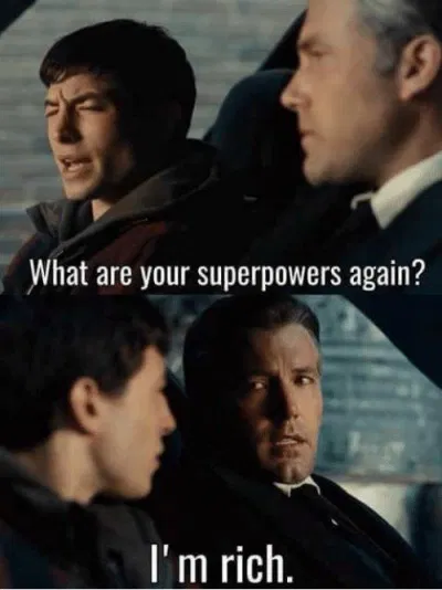 "Siêu năng lực" của Batman là "Giàu". (ảnh: Internet)