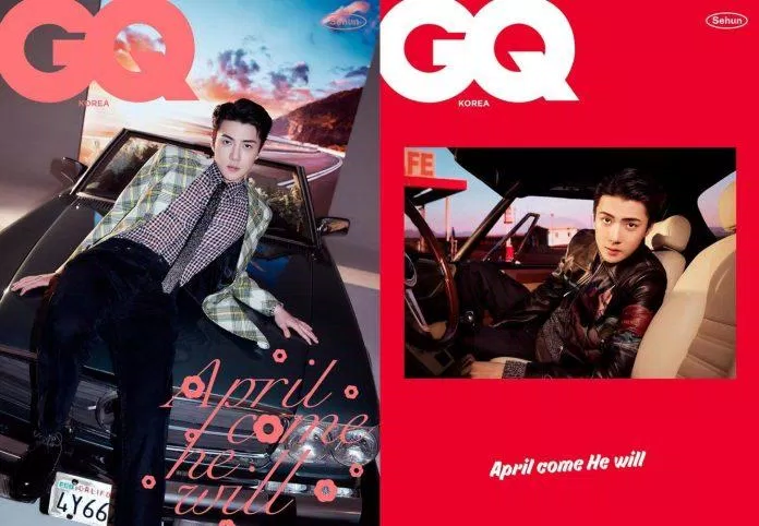 2 ảnh bìa còn lại của số tháng 4 của Sehun (Ảnh: Internet)