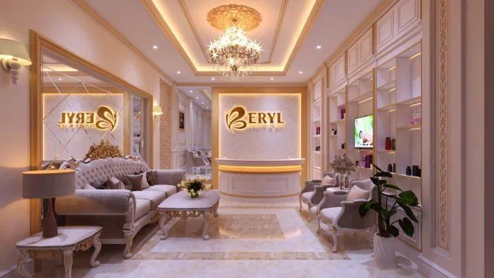 Beryl Beauty Spa có thiết kế sang trọng, thanh lịch đạt chuẩn 5 sao (Nguồn: Internet)