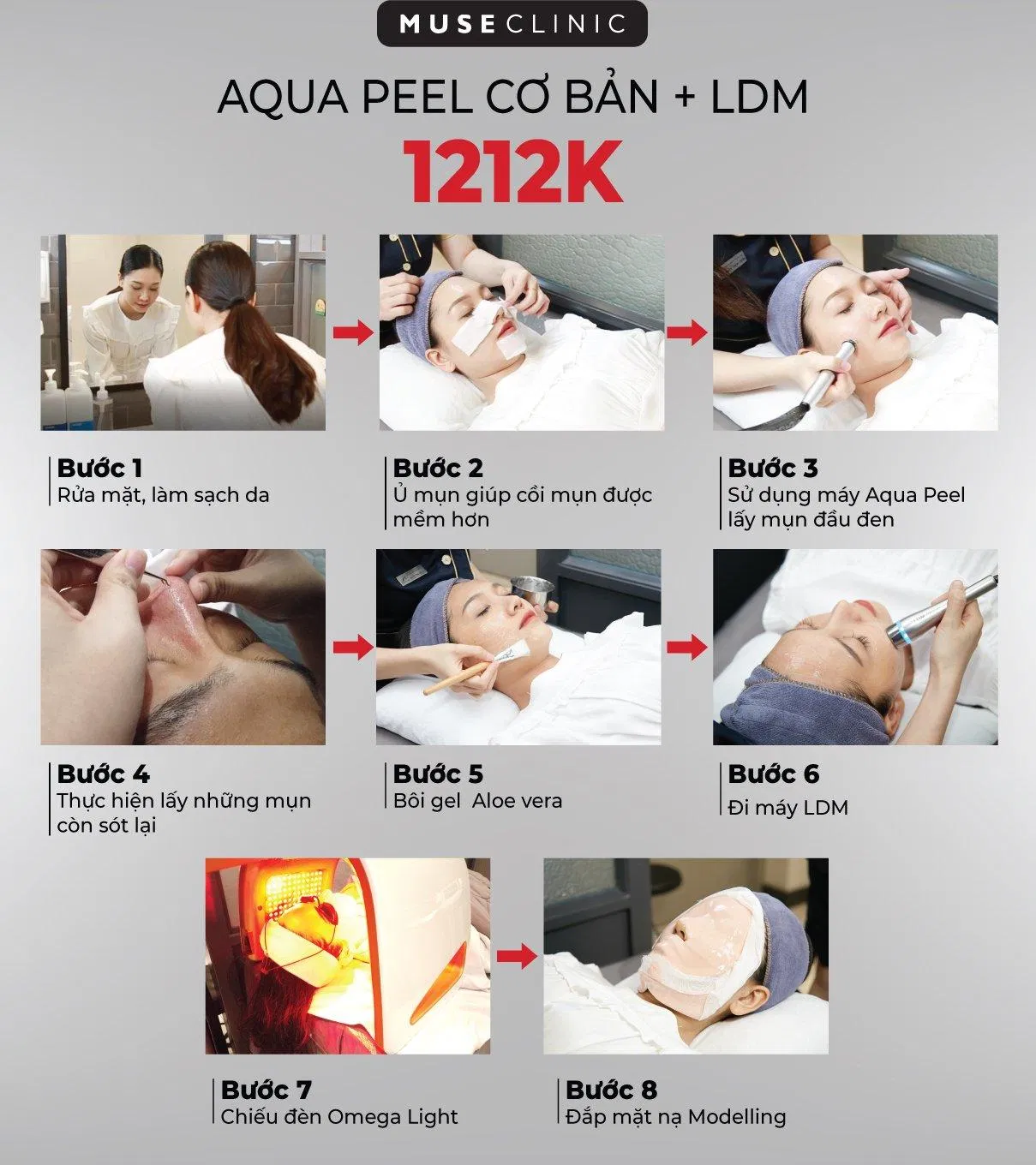 Bảng giá tham khảo dịch vụ nặn mụn và trị mụn tại Muse Clinic (ảnh: Muse Clinic) Bảng giá tham khảo dịch vụ nặn mụn và trị mụn tại Muse Clinic (ảnh: Muse Clinic)