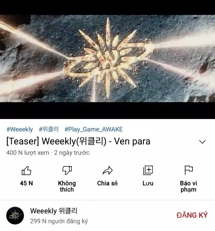 Teaser MV mới của weeekly nhận được nhiều sự chú ý (Nguồn: YouTube) Teaser MV mới của weeekly nhận được nhiều sự chú ý (Nguồn: YouTube)