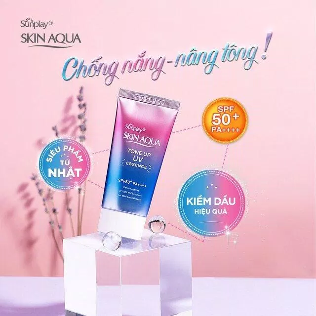 Kem Chống Nắng Nâng Tone Sunplay Skin Aqua Tone Up UV Essence Lavender SPF50+/PA++++ (Nguồn: Internet)