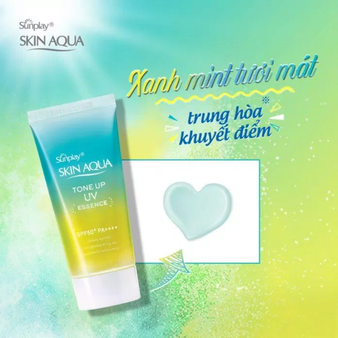 Kem Chống Nắng Hiệu Chỉnh Sắc Da Sunplay Skin Aqua Tone Up UV Essence Mint Green SPF50+ PA++++(Nguồn: Internet)