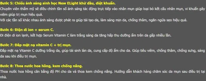 Tất tần tật 8 bước trong quy trình điều trị tại Tre Xanh Spa (Nguồn: Tre Xanh Spa)