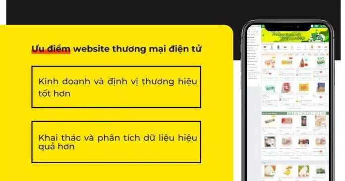 Ưu điểm của website thương mại điện tử (Ảnh: Internet). Ưu điểm của website thương mại điện tử (Ảnh: Internet).