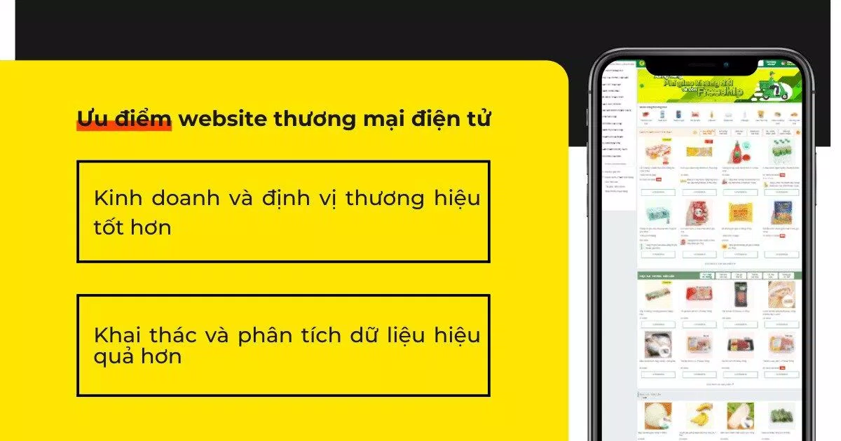 Ưu điểm của website thương mại điện tử (Ảnh: Internet).