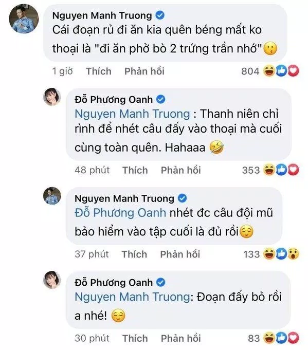 Tương tác của các diễn viên và khán giả trên MXH Tương tác của các diễn viên và khán giả trên MXH