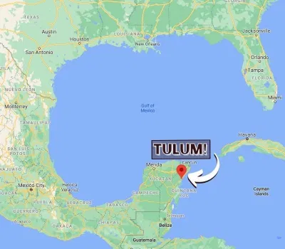 Vị trí của Tulum, Mexico (Ảnh: Internet) Vị trí của Tulum, Mexico (Ảnh: Internet)