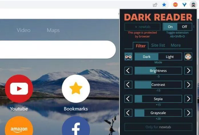 Các chức năng của Dark Reader (Ảnh: Internet). Các chức năng của Dark Reader (Ảnh: Internet).