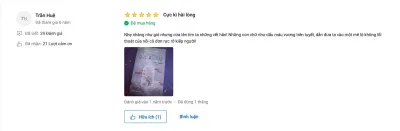 Độc giả chia sẻ về cuốn sách. (Nguồn: Tiki)