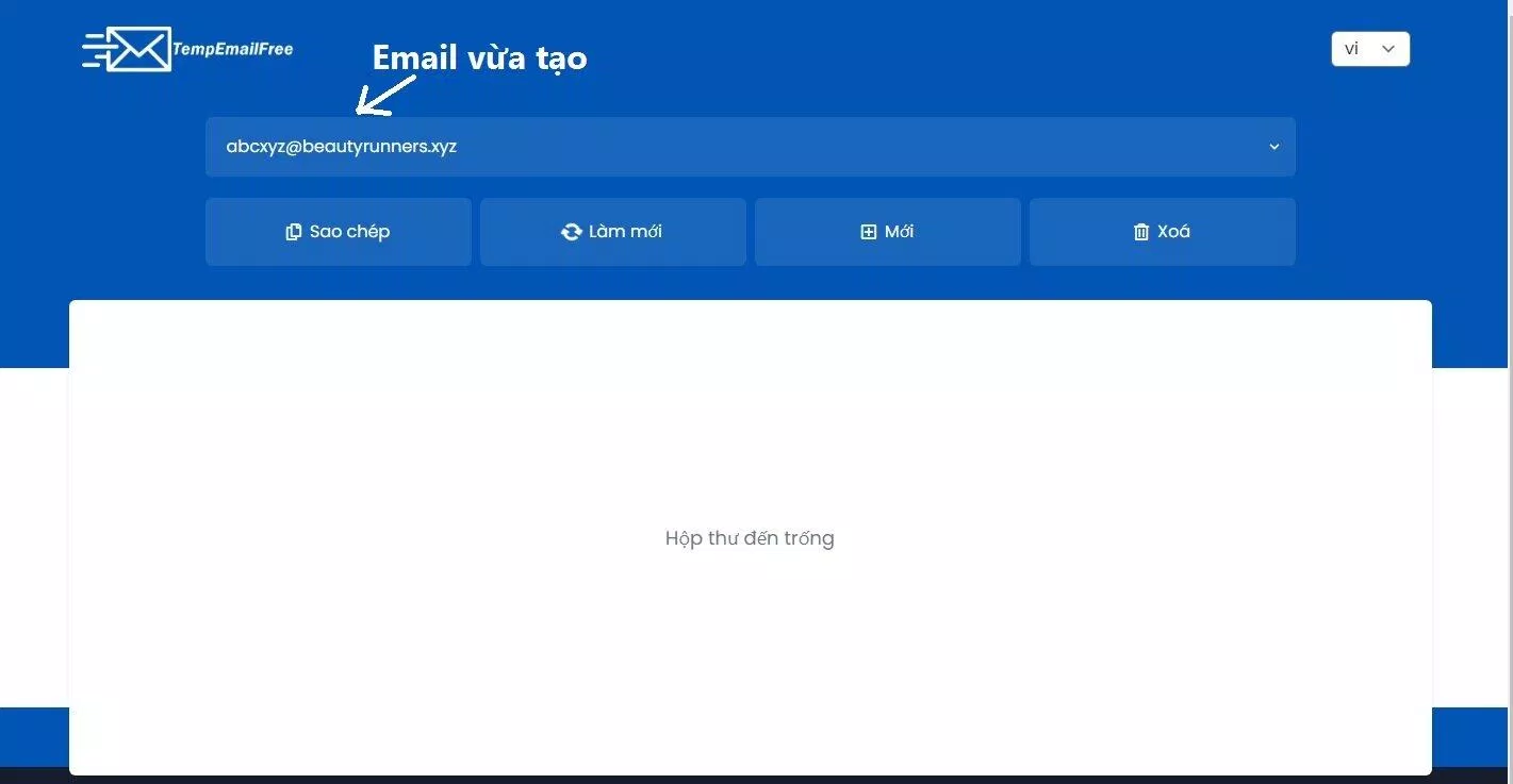 Email vừa tạo có tên theo ý muốn (Ảnh: BlogAnChoi). Email vừa tạo có tên theo ý muốn (Ảnh: BlogAnChoi).