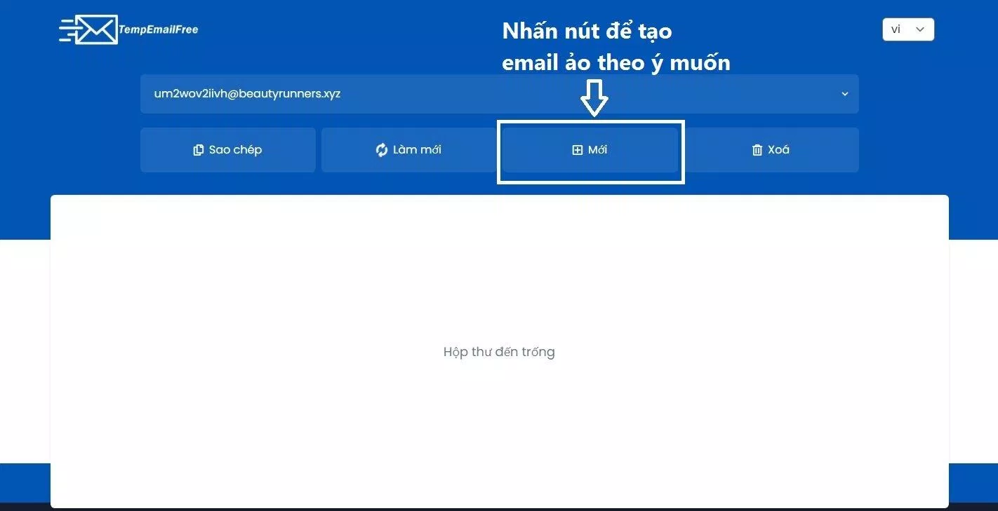 Tạo email theo ý muốn bằng nút Mới (Ảnh: BlogAnChoi).