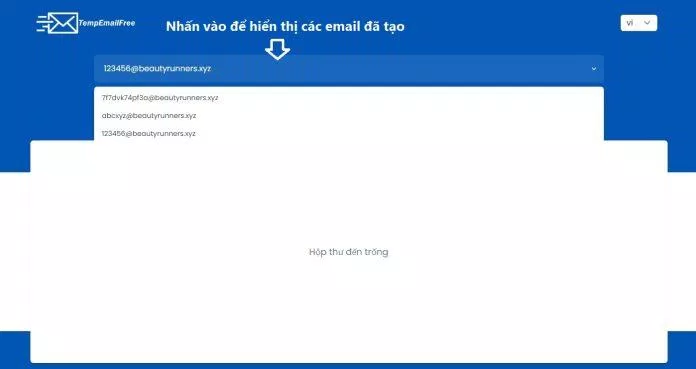 Mở lại các email ảo đã tạo (Ảnh: BlogAnChoi).
