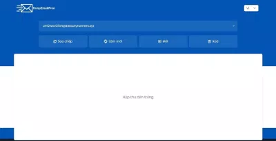 Giao diện của TempEmailFree (Ảnh: BlogAnChoi). Giao diện của TempEmailFree (Ảnh: BlogAnChoi).