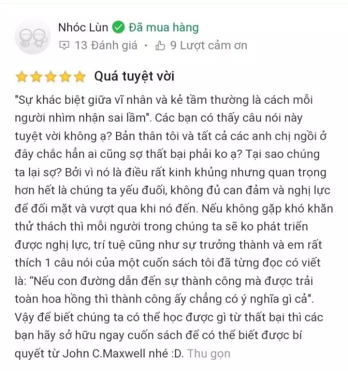 Cảm nhận của độc giả