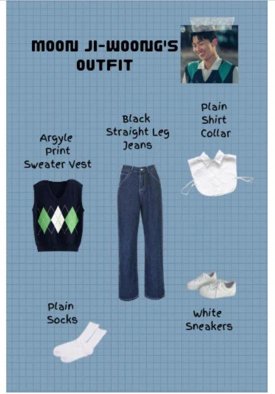 Moon Ji-woong với một bộ độ mang chất soft boy (Nguồn: Intternet) Moon Ji-woong với một bộ độ mang chất soft boy (Nguồn: Intternet)