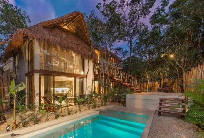 Bungalow của khách sạn Ikal, Tulum (Ảnh: Internet) Bungalow của khách sạn Ikal, Tulum (Ảnh: Internet)