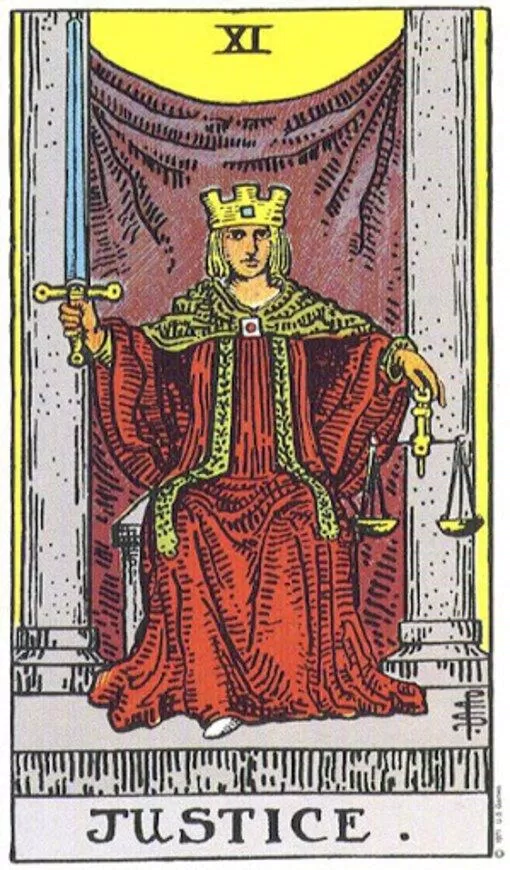 Lá Justice là lá bài Tarot dành cho Irene trong năm nay (Ảnh: Internet)