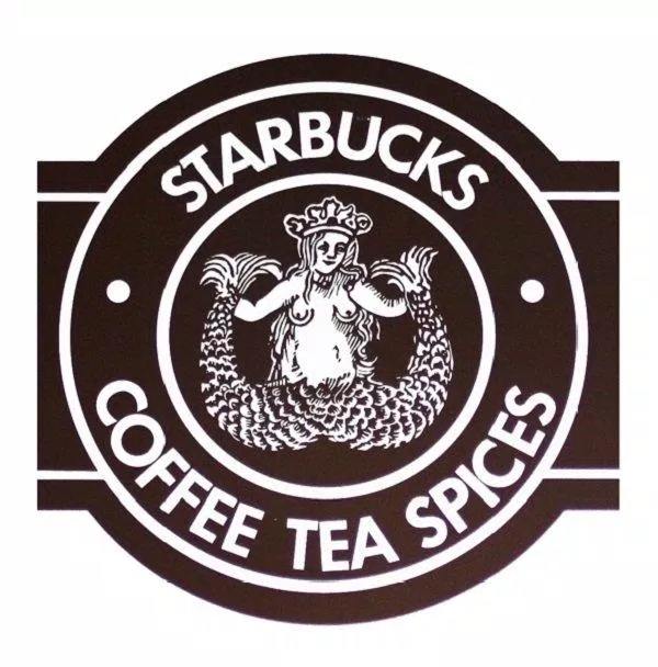 Hình dáng logo đầu tiên của Starbucks (Ảnh: Internet).