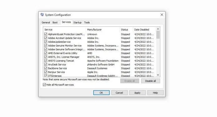 Các dịch vụ chạy trong máy được liệt kê (Ảnh: Internet). Các dịch vụ chạy trong máy được liệt kê (Ảnh: Internet).