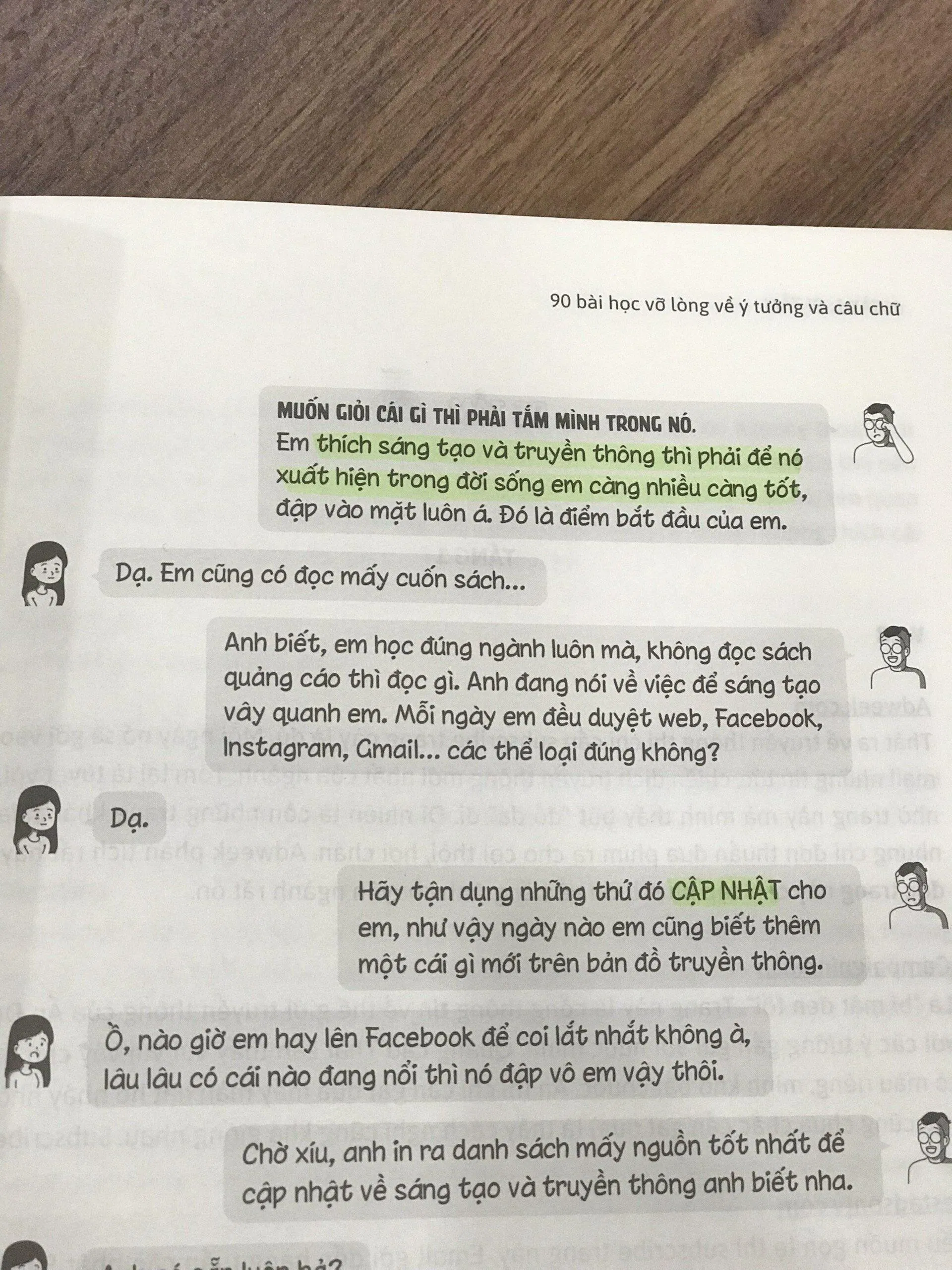 Muốn giỏi cái gì thì phải tắm mình trong nó