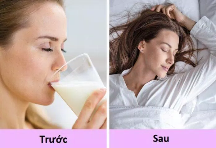 Uống sữa ấm trước khi đi ngủ sẽ dễ ngủ hơn (Ảnh: Internet)