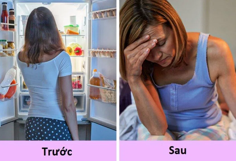 Ăn vặt đêm khuya không tốt cho cả giấc ngủ và cân nặng (Ảnh: Intetnet)