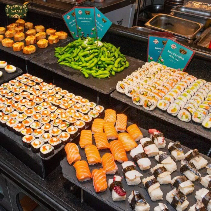 Các món ăn tại Nhà hàng buffet Sen (Ảnh Sen)