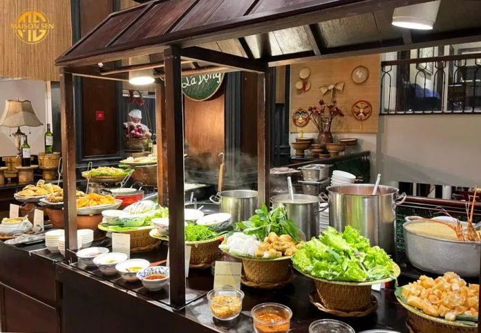 Các món ăn tại Nhà hàng buffet Maison Sen (Ảnh Maison Sen)