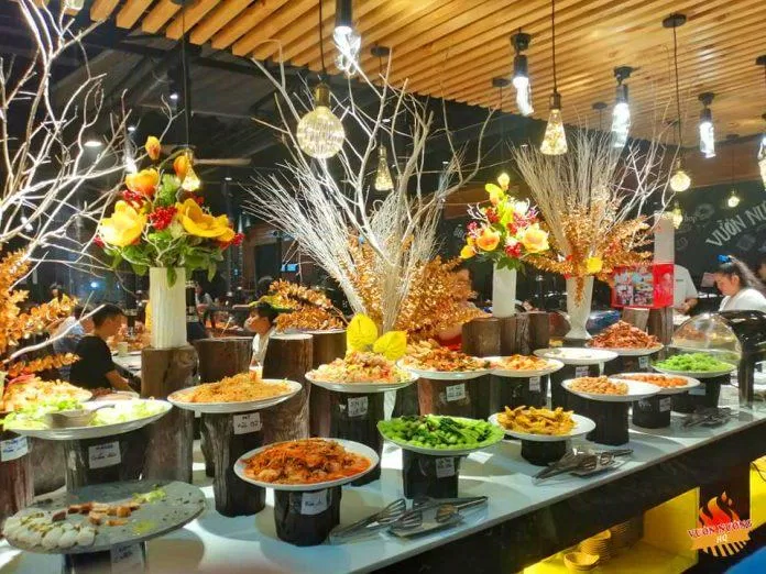 Không gian sạch sẽ thoáng mát tại Nhà hàng buffet Vườn Nướng Hàn Quốc Buffet (Ảnh Internet)