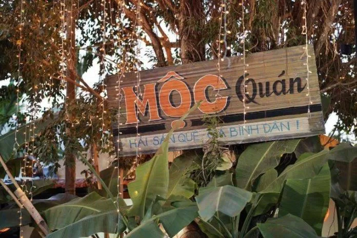 Nhà hàng hải sản Mộc có thiết kế đơn giản nhưng ấn tượng (ảnh: internet)