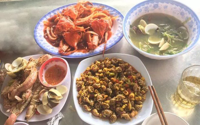 Những món hải sản đặc trưng tại Bà Rô (ảnh: internet)