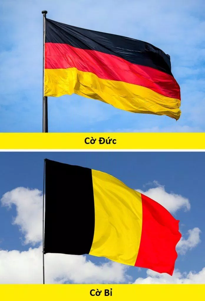 Phân biệt cờ Bỉ và Đức
Mặc dù rất giống nhau, nhưng cờ Bỉ và cờ Đức vẫn có một số khác biệt nhỏ đáng chú ý. Những biểu tượng và màu sắc trên lá cờ đều mang ý nghĩa đặc trưng và đáng kinh ngạc. Hãy cùng đến với những hình ảnh về cờ Bỉ và cờ Đức, để tìm hiểu và phát hiện ra những điều đặc biệt và khác nhau giữa hai quốc gia hàng đầu này.