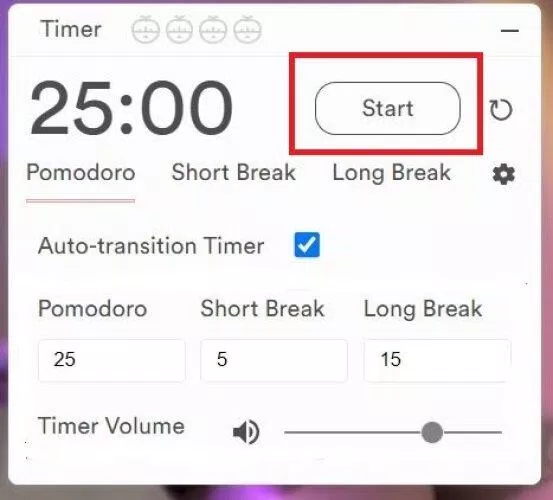 Nhấp vào nút Start để bắt đầu cho thời gian chạy (Nguồn: BlogAnChoi)