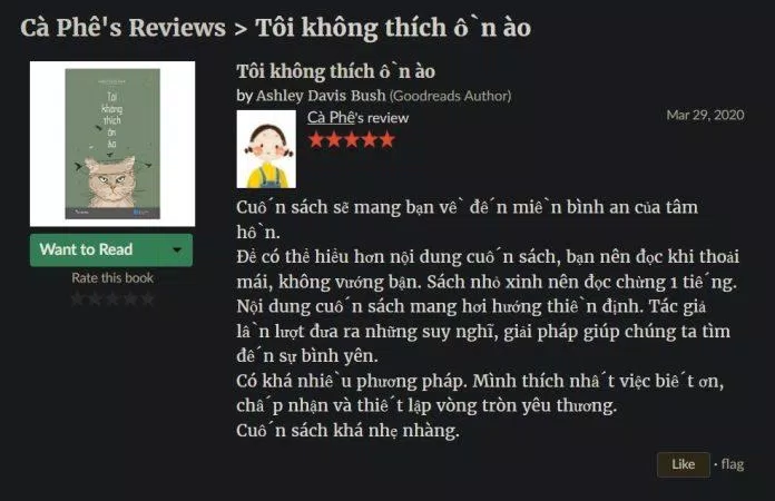 Đánh giá của độc giả về Tôi không thích ồn ào (Nguồn: BlogAnChoi)